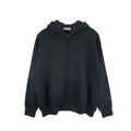 FEAR OF GOD ESSENTIALS Black Oversized Full‑Zip Raglan Fleece Hoodie