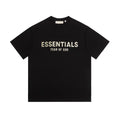 Fear Of God Essentials Black Bold Front Logo Cotton T‑Shirt