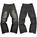 Gallery Dept. DEPT. Logo Contrast Side Panel Washed Black Denim Jeans