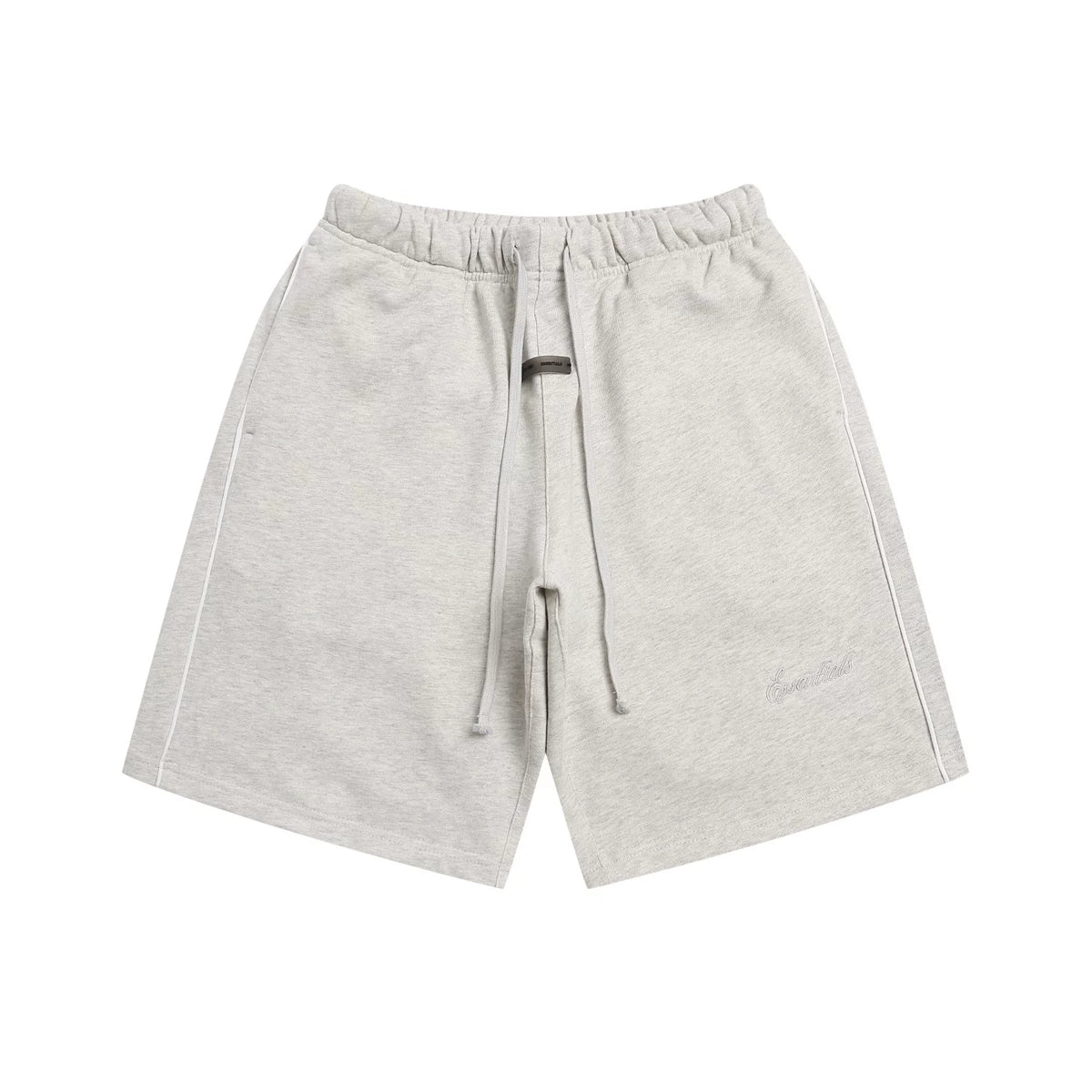Fear of God Essentials Side‑Stripe Cursive Logo Sweat Shorts
