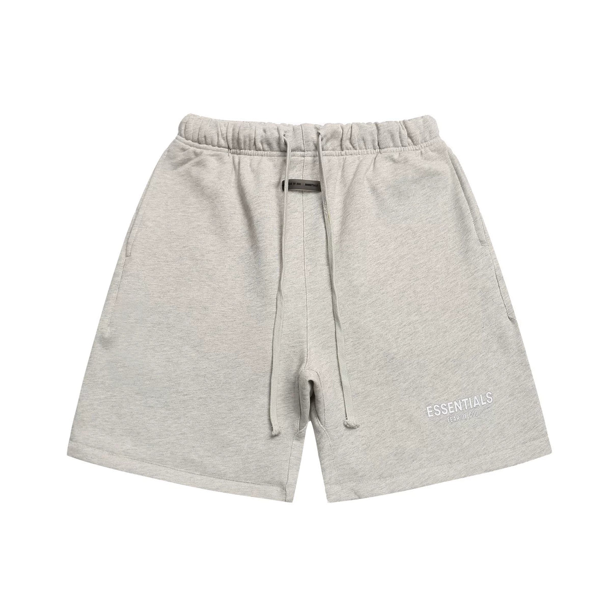 Fear Of God Essentials Light Heather Grey Mini Logo Fleece Sweat Shorts