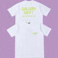 Gallery Dept. Hollywood Logo Short Sleeve T-Shirt - White/Neon Green