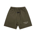 Fear Of God State Olive Green Cotton Sweat Shorts | Off‑White Print