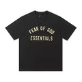 Fear Of God Essentials Black Crew Neck Tee Arch Off‑White Logo Short Sleeve
