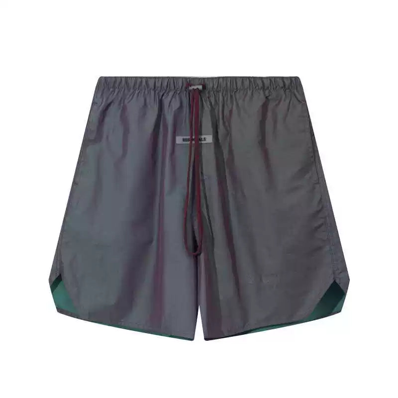 Essentials Fear Of God Iridescent Color‑Shift Lightweight Nylon Shorts