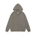 FEAR OF GOD Muted Taupe Minimalist Full Zip‑Up Oversized Hoodie