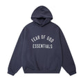 FOG ESSENTIALS Navy Blue Unisex Arched Logo Oversized Pullover Hoodie