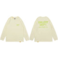 Gallery Dept. Hollywood Logo Long Sleeve T-Shirt - Cream/Neon Yellow