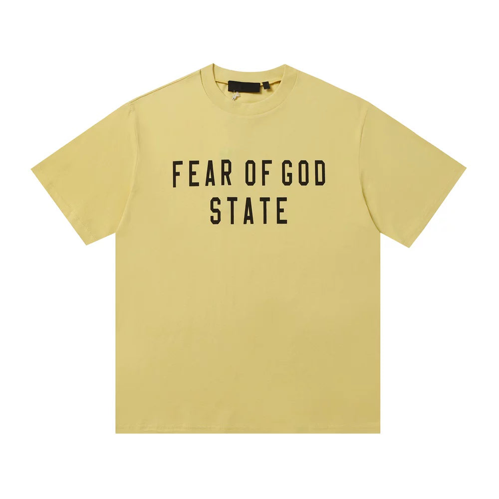 Fear Of God State Butter Yellow Heavyweight Cotton T‑Shirt