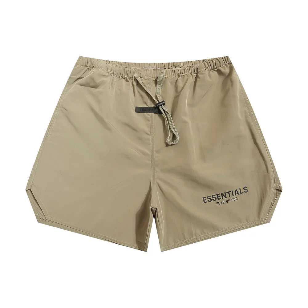 Essentials Khaki Nylon Board Shorts