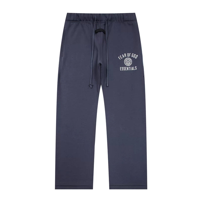 FOG Navy Logo Straight‑Leg Heavy Fleece Sweatpants