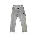 FOG ESSENTIALSHeather Grey Straight‑Leg Sweatpants with Zipper