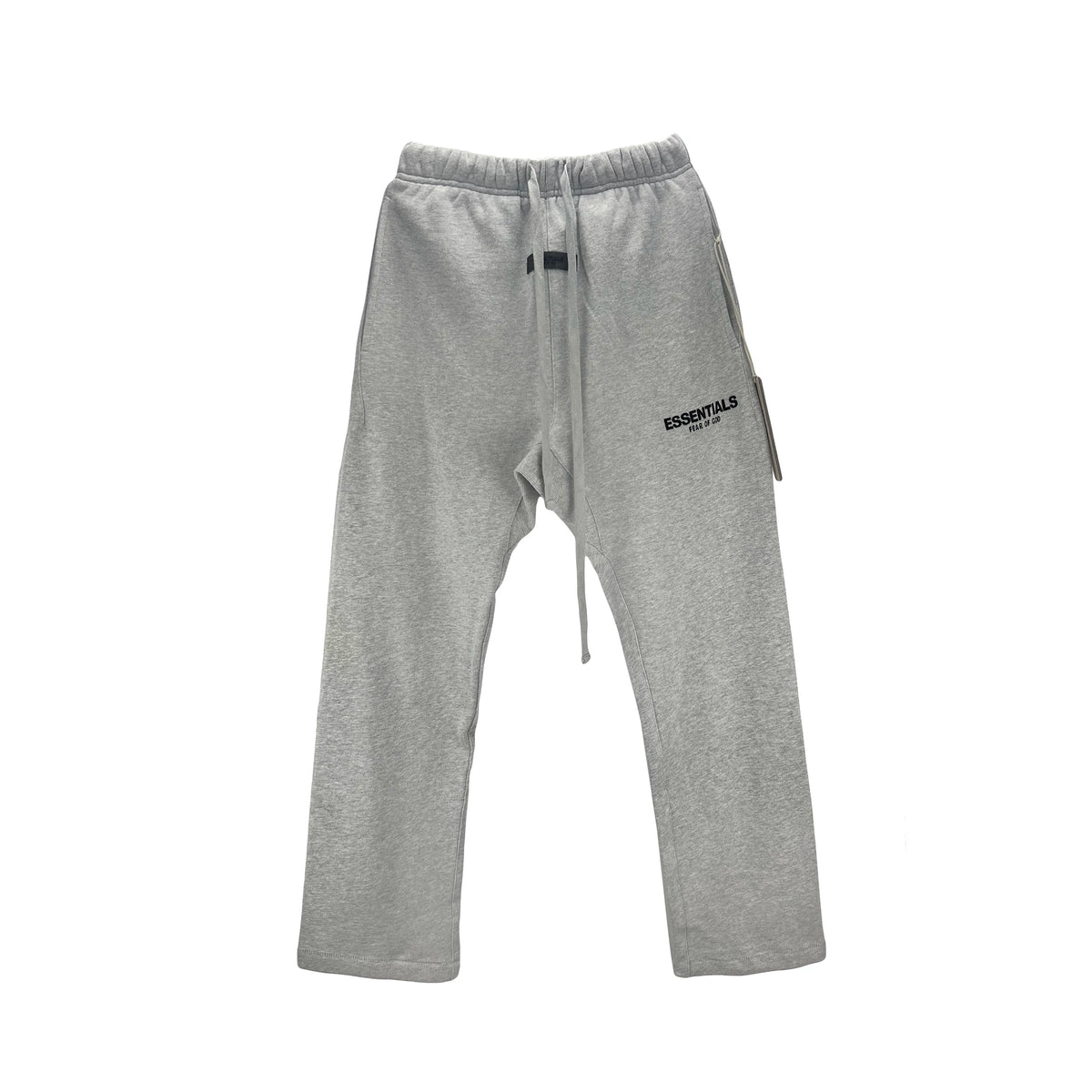 FOG ESSENTIALSHeather Grey Straight‑Leg Sweatpants with Zipper
