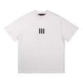 Essentials Fear Of God Light Heather Grey Three‑Strip Mock Neck T‑Shirt