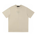 Fear Of God Essentials Beige Crew Neck Tee Tonal Mini Chest Logo Short Sleeve