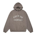 FOG ESSENTIALS Heather Brown Unisex Arched Logo Oversized Pullover Hoodie