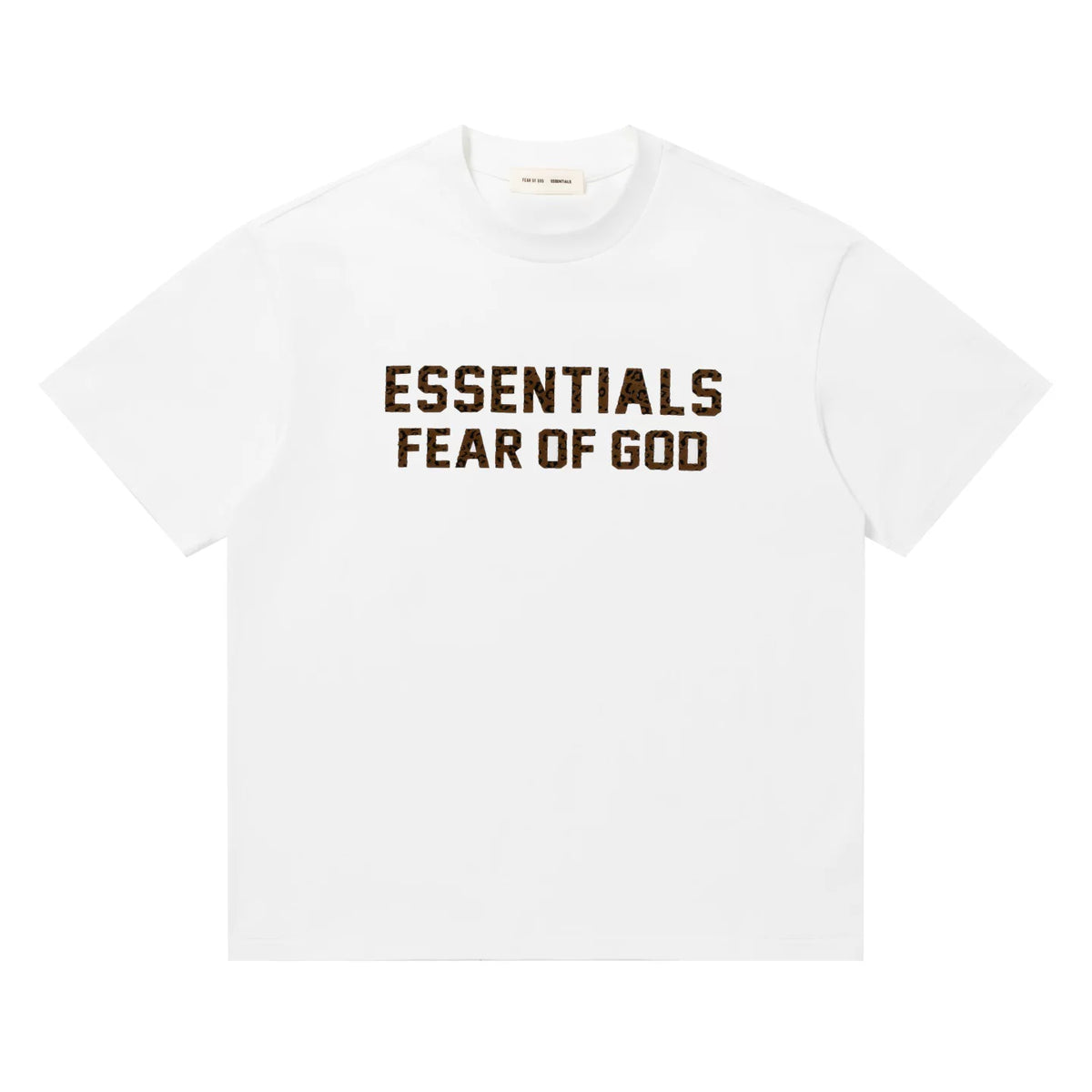 Fear of God Essentials Leopard Print Graphic Short‑Sleeve Tee